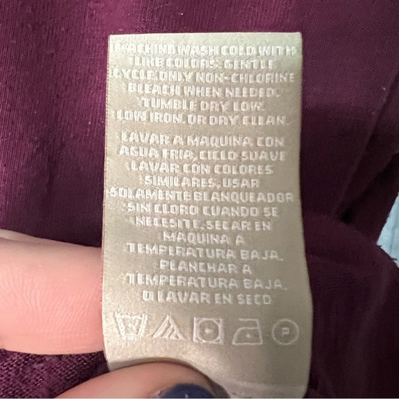 Joan Vass New York Burgundy Crew Neck Long Sleeve Tunic - Medium - Picture 8 of 10